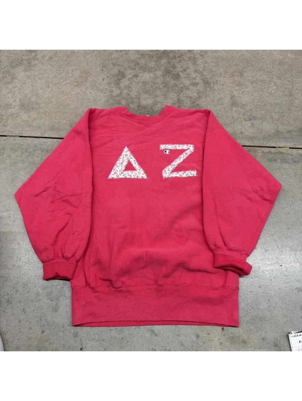 vintage champion reverse weave pink made in usa sorority collegiate crewneck xl